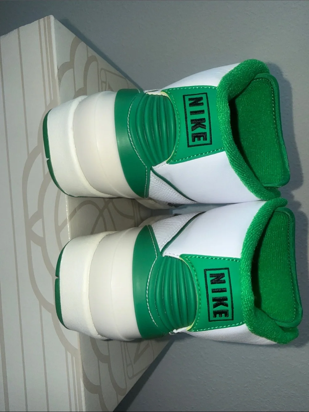 Jordan 2 Retro White Green High-Top Sneakers